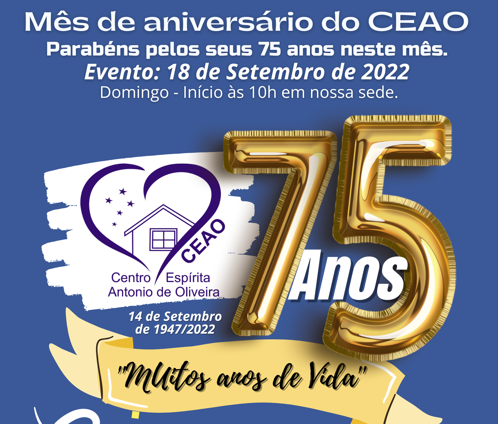 Evento Mês de Aniversário do CEAO 75 ANOS 2022