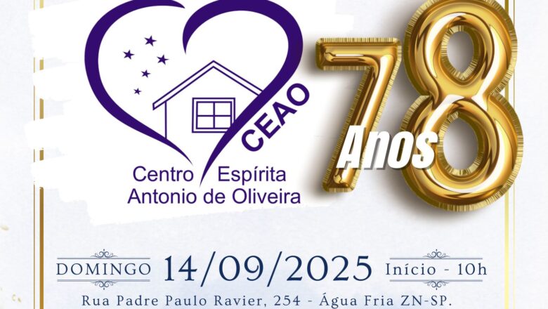 Aniversário CEAO domingo 14.09.2025 às 19h